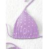 image:imageSOLY HUX Womens Polka Dots Print Bathing Suit Halter Triangle Tie Side Bikini Sets Two Piece SwimsuitMauve Purple Polka Dots