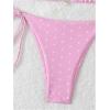 image:imageSOLY HUX Womens Polka Dots Print Bathing Suit Halter Triangle Tie Side Bikini Sets Two Piece SwimsuitPink Polka Dots
