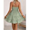 image:imageSOLY HUX Womens Summer Mini Dress Halter Backless Sleeveless A Line Ruffle Hem Flowy Cami Dresses SundressPure Mint Green
