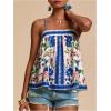 image:imageSOLY HUX Womens Tropical Floral Print Cami Top Spaghetti Strap Boho Vacation Summer Tops CamisoleBlue Floral
