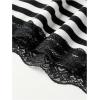 image:imageSOLY HUX Womens Y2K Lace Cami Sleeveless Striped Spaghetti Strap Camisole Gothic Babydoll TopsBlack and White