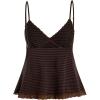 image:imageSOLY HUX Womens Y2K Lace Cami Sleeveless Striped Spaghetti Strap Camisole Gothic Babydoll TopsBrown Blue Striped