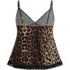 image:imageSOLY HUX Womens Y2K Lace Cami Sleeveless Striped Spaghetti Strap Camisole Gothic Babydoll TopsBrown Leopard