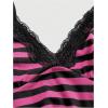 image:imageSOLY HUX Womens Y2K Lace Cami Sleeveless Striped Spaghetti Strap Camisole Gothic Babydoll TopsHot Pink Striped