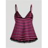 image:imageSOLY HUX Womens Y2K Lace Cami Sleeveless Striped Spaghetti Strap Camisole Gothic Babydoll TopsHot Pink Striped