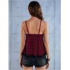 image:imageSOLY HUX Womens Y2K Lace Cami Sleeveless Striped Spaghetti Strap Camisole Gothic Babydoll TopsRed Striped