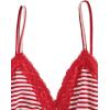 image:imageSOLY HUX Womens Y2K Lace Cami Sleeveless Striped Spaghetti Strap Camisole Gothic Babydoll TopsRed White Striped