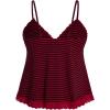 image:imageSOLY HUX Womens Y2K Lace Cami Sleeveless Striped Spaghetti Strap Camisole Gothic Babydoll TopsRed and Royal Blue