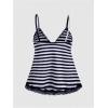 image:imageSOLY HUX Womens Y2K Lace Cami Sleeveless Striped Spaghetti Strap Camisole Gothic Babydoll TopsRoyal Blue Striped
