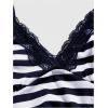 image:imageSOLY HUX Womens Y2K Lace Cami Sleeveless Striped Spaghetti Strap Camisole Gothic Babydoll TopsRoyal Blue Striped