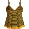 image:imageSOLY HUX Womens Y2K Lace Cami Sleeveless Striped Spaghetti Strap Camisole Gothic Babydoll TopsYellow Black Striped