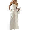image:imageSOLY HUX Womens 2 Piece Summer Outfit Button Down Peplum Cami Top and Wide Leg Pants SetSolid White