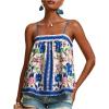 image:imageSOLY HUX Womens Tropical Floral Print Cami Top Spaghetti Strap Boho Vacation Summer Tops CamisoleBlue Floral
