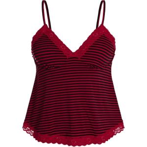 image:imageSOLY HUX Womens Y2K Lace Cami Sleeveless Striped Spaghetti Strap Camisole Gothic Babydoll TopsRed and Royal Blue