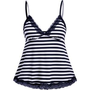 image:imageSOLY HUX Womens Y2K Lace Cami Sleeveless Striped Spaghetti Strap Camisole Gothic Babydoll TopsRoyal Blue Striped