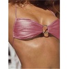 image:imageSOLY HUX Bathing Suit for Women Halter Ring Linked Tie Side Bikini Sets Two Piece SwimsuitPlain Dusty Pink