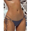 image:imageSOLY HUX Bathing Suit for Women Halter Ring Linked Tie Side Bikini Sets Two Piece SwimsuitPlain Grey