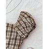 image:imageSOLY HUX Girls Gingham Tops Y2K Cute Blouse Summer Sweetheart Neck Shirts Aesthetic ClothesBrown Plaid