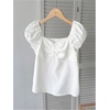 image:imageSOLY HUX Girls Gingham Tops Y2K Cute Blouse Summer Sweetheart Neck Shirts Aesthetic ClothesSolid White