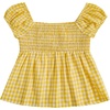 image:imageSOLY HUX Girls Gingham Tops Y2K Cute Blouse Summer Sweetheart Neck Shirts Aesthetic ClothesYellow White Plaid
