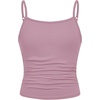 image:imageSOLY HUX Girls Tank Tops 3 Packs Cute Ruched Spaghetti Strap Camisole Slim Fit UndershirtsPurple Black White