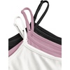 image:imageSOLY HUX Girls Tank Tops 3 Packs Cute Ruched Spaghetti Strap Camisole Slim Fit UndershirtsPurple Black White