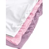 image:imageSOLY HUX Girls Tank Tops 3 Packs Cute Ruched Spaghetti Strap Camisole Slim Fit UndershirtsPurple Pink White