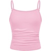 image:imageSOLY HUX Girls Tank Tops 3 Packs Cute Ruched Spaghetti Strap Camisole Slim Fit UndershirtsPurple Pink White
