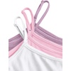 image:imageSOLY HUX Girls Tank Tops 3 Packs Cute Ruched Spaghetti Strap Camisole Slim Fit UndershirtsPurple Pink White