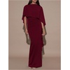 image:imageSOLY HUX Womens Elegant Bodycon Maxi Dresses Evening Fishtail Shawl Dress Cocktail Formal GownsPure Burgundy