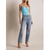 image:imageSOLY HUX Womens Y2k Sequin Cami Top V Neck Spaghetti Strap Criss Cross Backless Going Out Tops Party ClubwearBlue