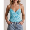 image:imageSOLY HUX Womens Y2k Sequin Cami Top V Neck Spaghetti Strap Criss Cross Backless Going Out Tops Party ClubwearBlue