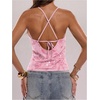 image:imageSOLY HUX Womens Y2k Sequin Cami Top V Neck Spaghetti Strap Criss Cross Backless Going Out Tops Party ClubwearLight Pink