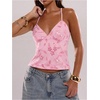 image:imageSOLY HUX Womens Y2k Sequin Cami Top V Neck Spaghetti Strap Criss Cross Backless Going Out Tops Party ClubwearLight Pink