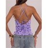 image:imageSOLY HUX Womens Y2k Sequin Cami Top V Neck Spaghetti Strap Criss Cross Backless Going Out Tops Party ClubwearMauve Purple