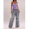 image:imageSOLY HUX Womens Y2k Sequin Cami Top V Neck Spaghetti Strap Criss Cross Backless Going Out Tops Party ClubwearMauve Purple