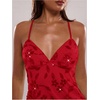 image:imageSOLY HUX Womens Y2k Sequin Cami Top V Neck Spaghetti Strap Criss Cross Backless Going Out Tops Party ClubwearRed