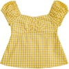 image:imageSOLY HUX Girls Gingham Tops Y2K Cute Blouse Summer Sweetheart Neck Shirts Aesthetic ClothesYellow White Plaid