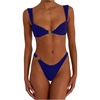 image:imageSOLY HUX Metal Ring High Cut Bikini Sets for Women Brazilian Cheeky Two Piece Sexy Bikinis Bathing Suit SwimsuitsSolid Royal Blue