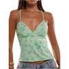 image:imageSOLY HUX Womens Y2k Sequin Cami Top V Neck Spaghetti Strap Criss Cross Backless Going Out Tops Party ClubwearGreen