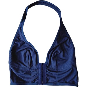 image:imageSOLY HUX Halter Bralette for Women Front Closure Bra Wireless V Neck Ribbed Knit Everyday Comfort BrasRoyal Blue