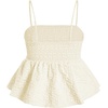 image:imageSOLY HUX Babydoll Top for Women Y2k Peplum Cami Cute Going Out Crop Tank Tops Flowy Ruffle Summer Spaghetti Strap ShirtApricot Jacquard