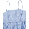 image:imageSOLY HUX Babydoll Top for Women Y2k Peplum Cami Cute Going Out Crop Tank Tops Flowy Ruffle Summer Spaghetti Strap ShirtPlain Blue Jacquard