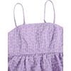 image:imageSOLY HUX Babydoll Top for Women Y2k Peplum Cami Cute Going Out Crop Tank Tops Flowy Ruffle Summer Spaghetti Strap ShirtPlain Purple Jacquard