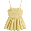 image:imageSOLY HUX Babydoll Top for Women Y2k Peplum Cami Cute Going Out Crop Tank Tops Flowy Ruffle Summer Spaghetti Strap ShirtPlain Yellow