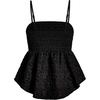 image:imageSOLY HUX Babydoll Top for Women Y2k Peplum Cami Cute Going Out Crop Tank Tops Flowy Ruffle Summer Spaghetti Strap ShirtSolid Black