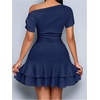 image:imageSOLY HUX Brunch Dresses for Women Off The Shoulder Short Sleeve Ruffle Cute Mini Dress Fit and Flare Summer DressesDark Blue