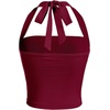 image:imageSOLY HUX Womens Y2K Ruched Halter Crop Top Cute Tie Back Sleeveless Slim Fit Cami Crop Tank TopsSolid Burgundy