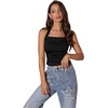 image:imageSOLY HUX Womens Y2K Ruched Halter Crop Top Cute Tie Back Sleeveless Slim Fit Cami Crop Tank TopsSolid Plain Black