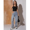 image:imageSOLY HUX Womens Y2K Ruched Halter Crop Top Cute Tie Back Sleeveless Slim Fit Cami Crop Tank TopsSolid Plain Black